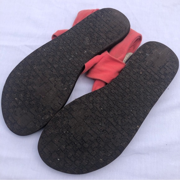 Sanuk Yoga Sling Sandals 11 women salmon pink slip on soft - Picture 7 of 7